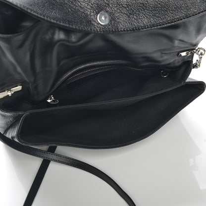 Balenciaga Chevre Silver Metallic Edge Hardware Envelope Clutch Black 5 of 7