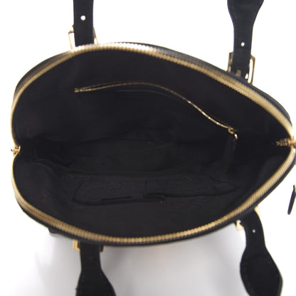 Burberry Prorsum Calfskin Quilted Country Animal Satchel Black 4 of 10
