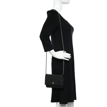 Chanel Caviar Quilted Wallet on Chain WOC Black 2 of 11