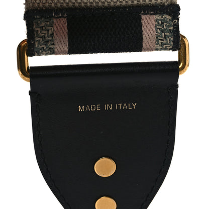 Christian Dior Canvas Embroidered Shoulder Strap Rose Multicolor 5 of 5