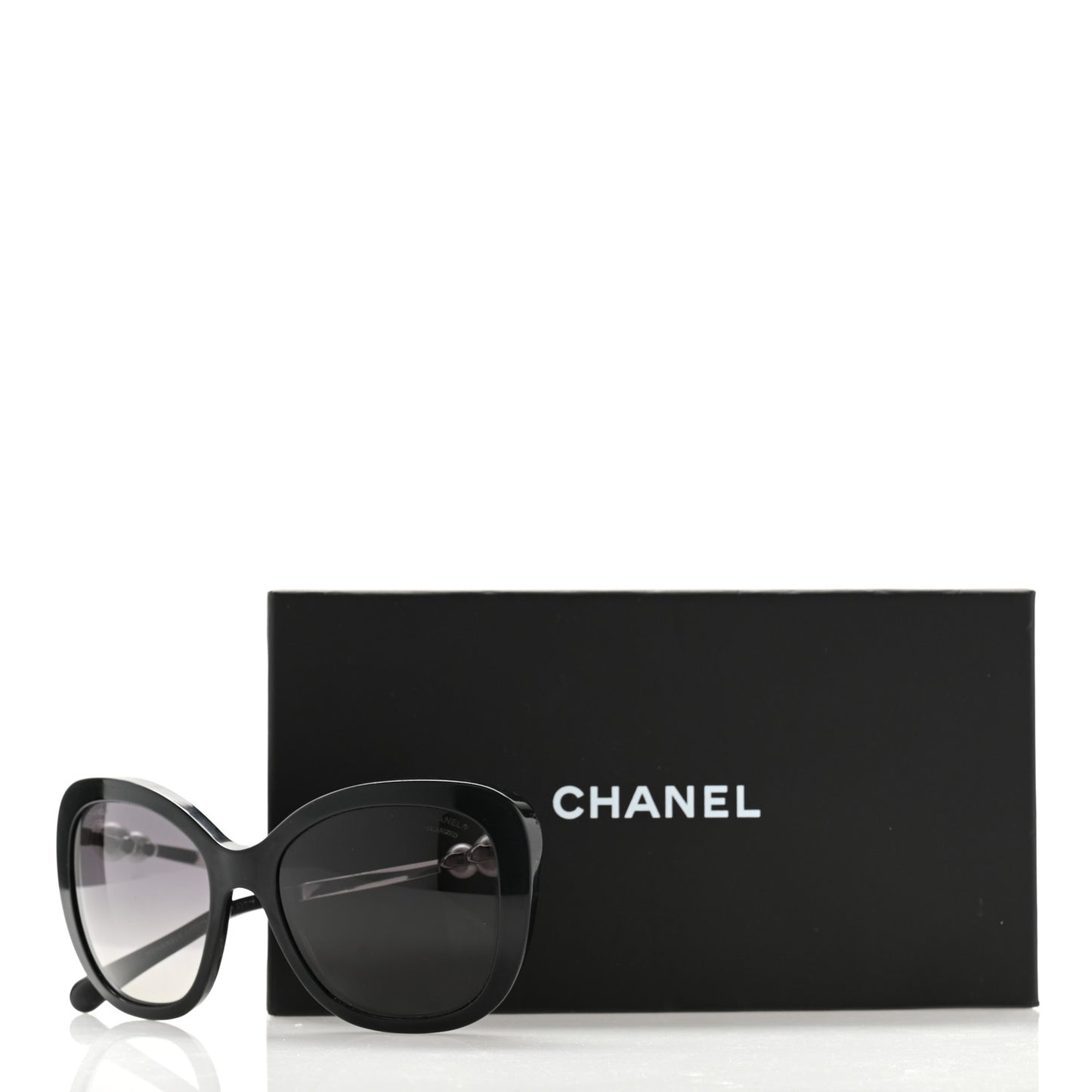 Acetate Butterfly Winter Pearl Sunglasses 5339-H Black
