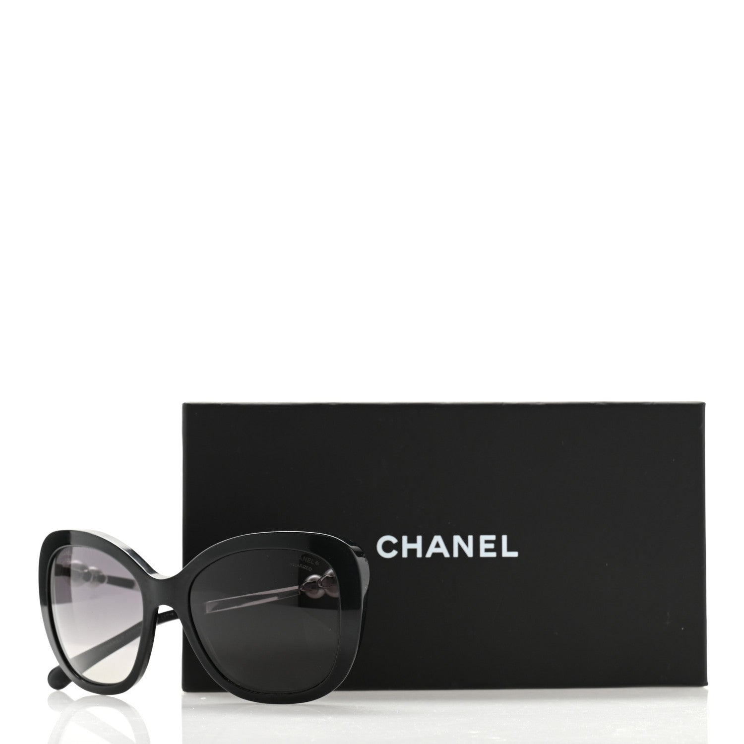 Chanel Acetate Butterfly Winter Pearl Sunglasses 5339-H Black 8 of 8