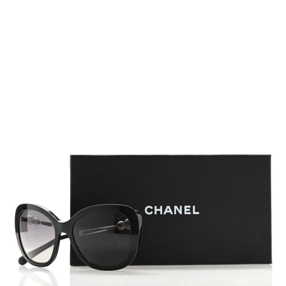 Chanel Acetate Butterfly Winter Pearl Sunglasses 5339-H Black 8 of 8