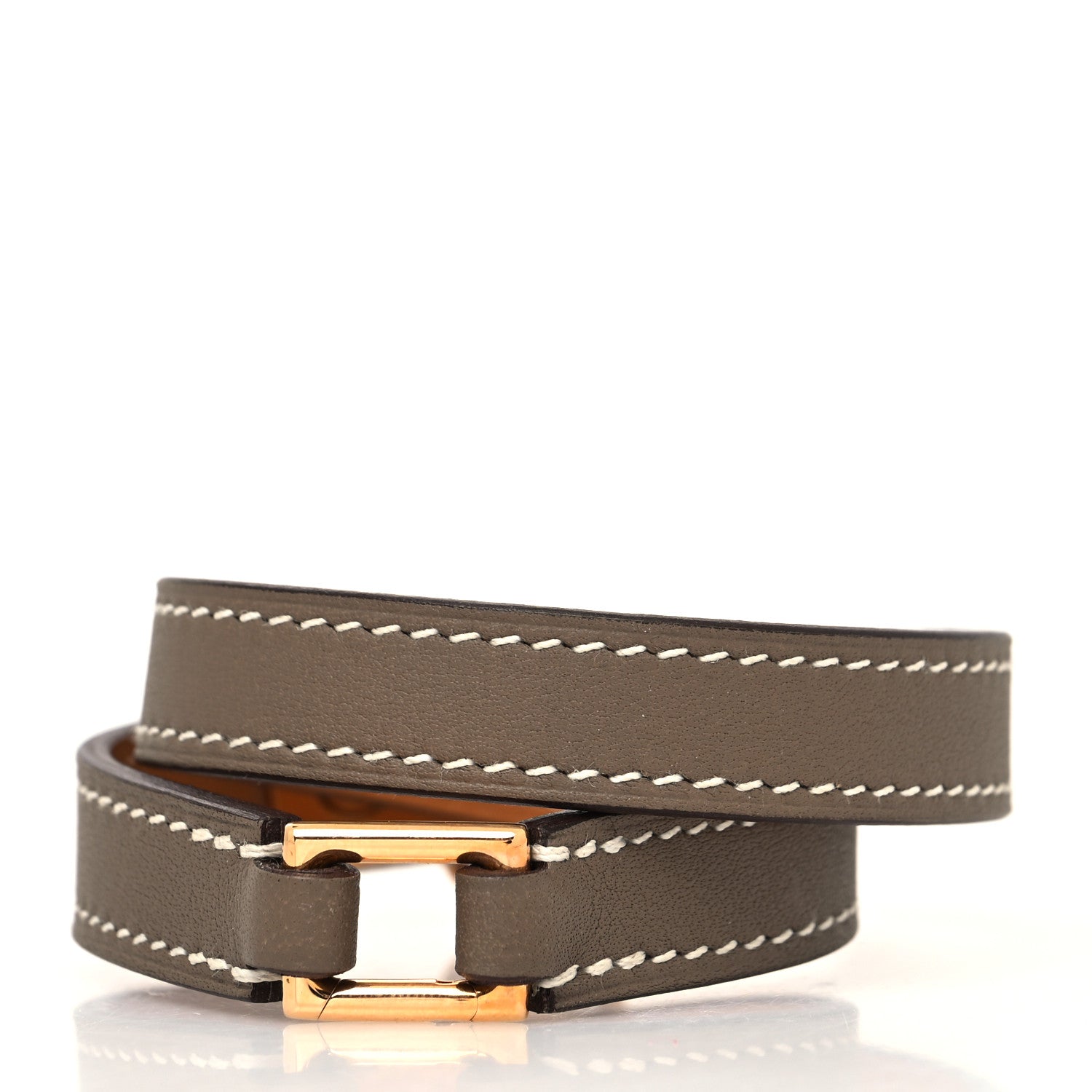 Hermes Swift Rivale Double Tour Bracelet T1 Etoupe 3 of 6