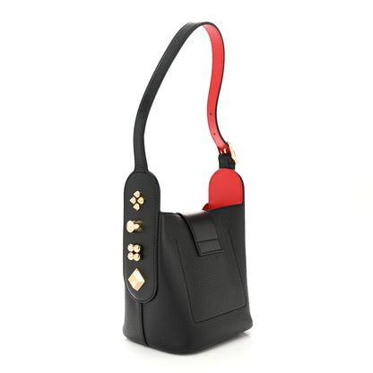 Christian Louboutin Grained Calfskin Mini Carasky Bucket Bag Black 3 of 9