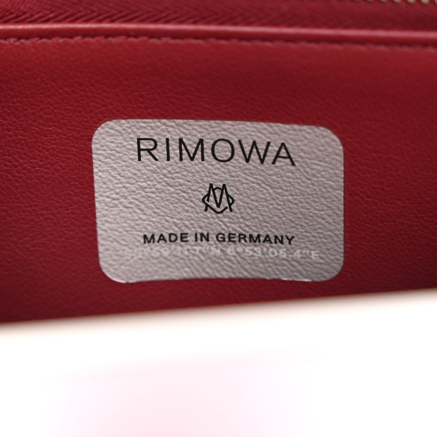 X RIMOWA Aluminum Personal Clutch On Strap Rose