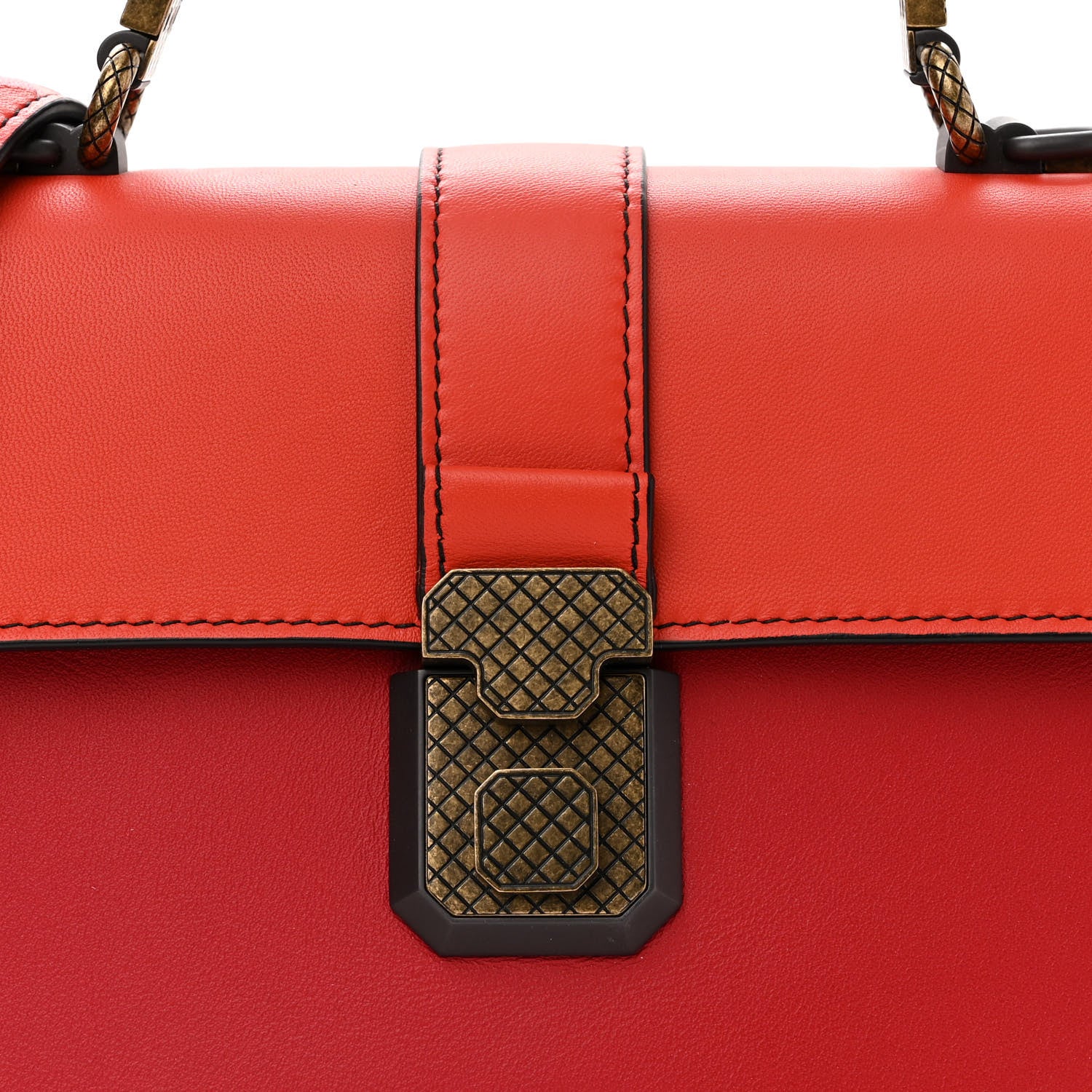 Bottega Veneta Nappa Small Piazza Bag Red 8 of 10