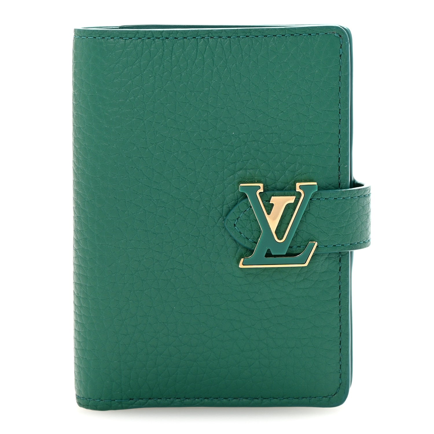 Louis Vuitton Taurillon Capucines Vertical Compact Wallet Green 1 of 7