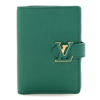 Louis Vuitton Taurillon Capucines Vertical Compact Wallet Green 1 of 7
