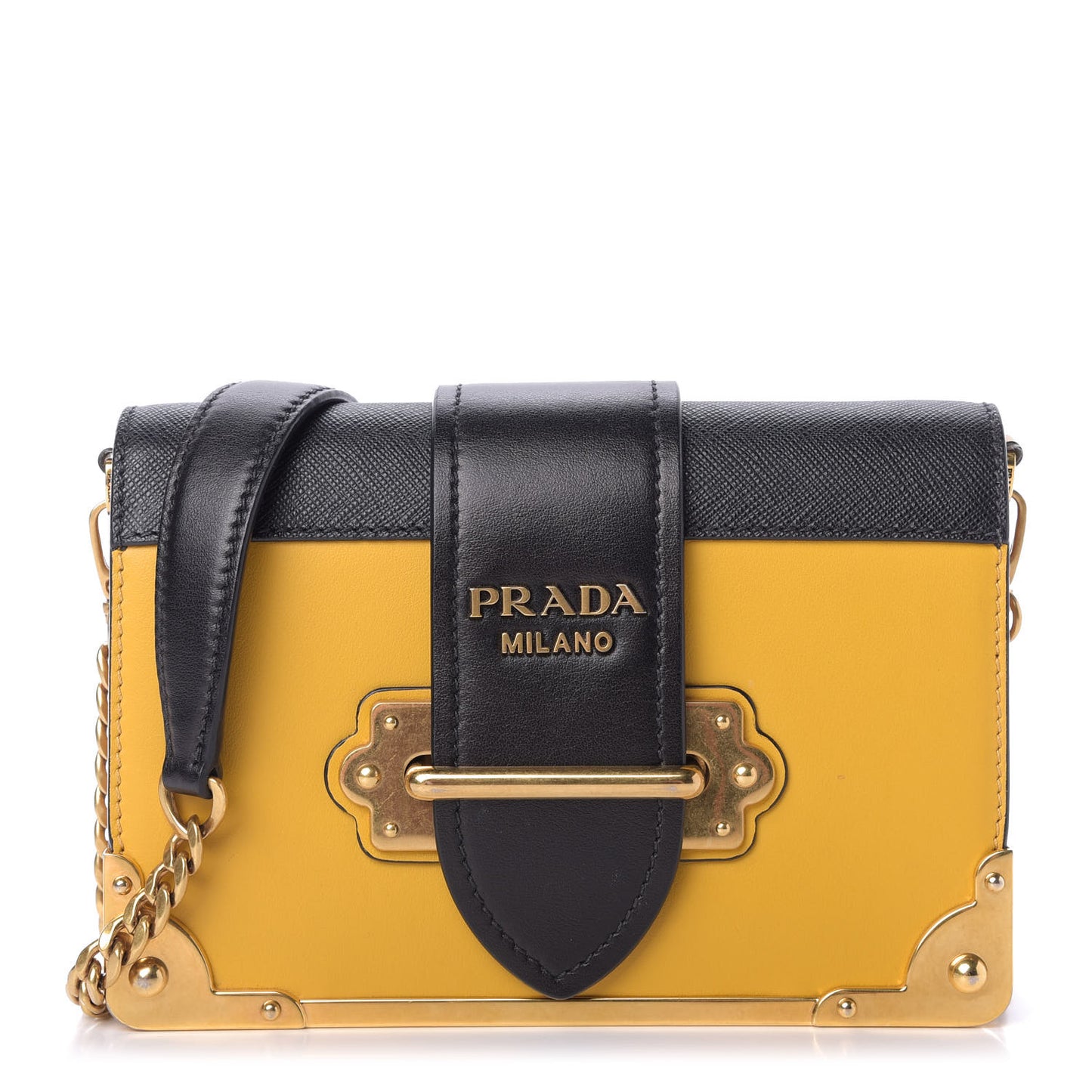 City Calf Saffiano Cahier Bag Soleil Black