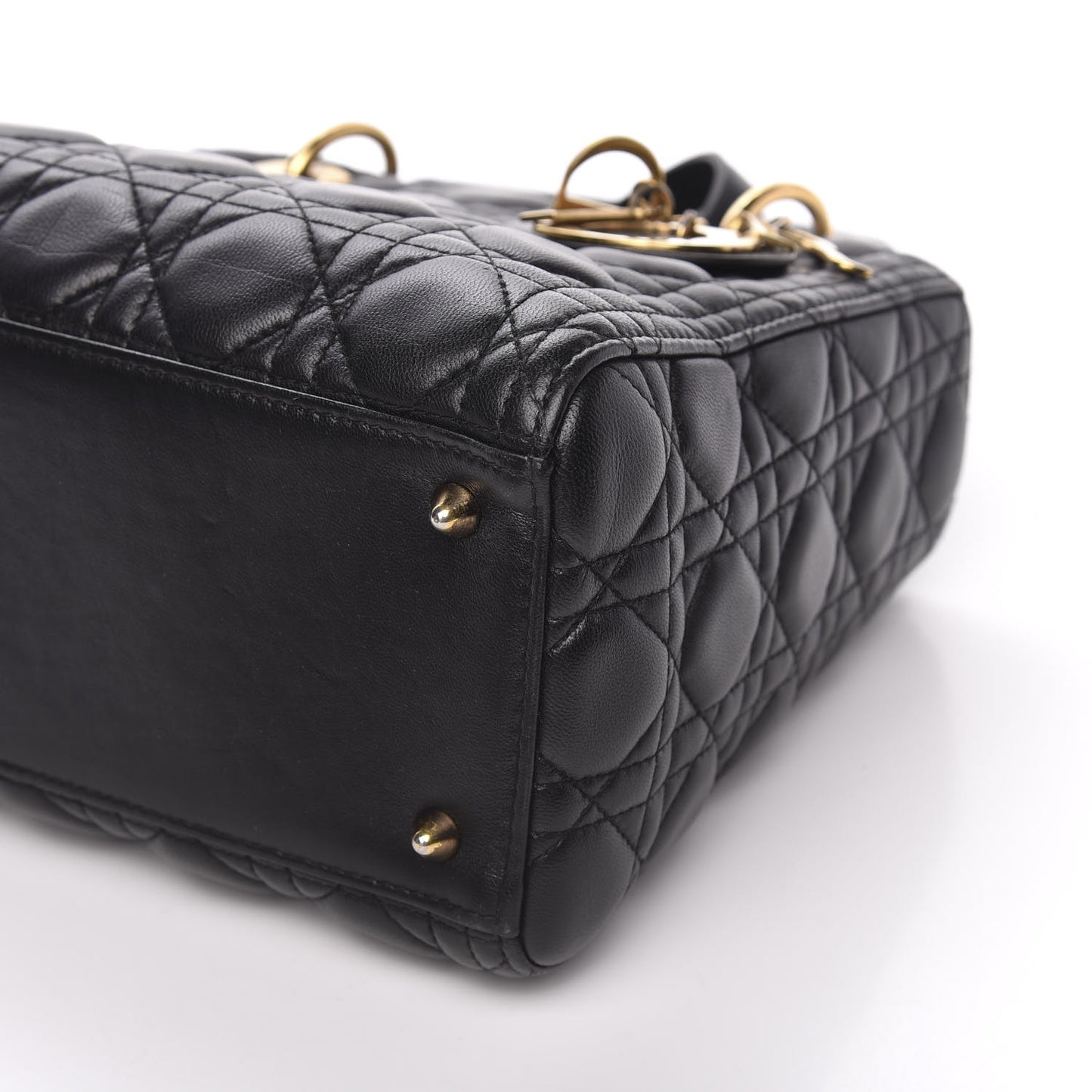 Lambskin Cannage Medium Lady Dior Black