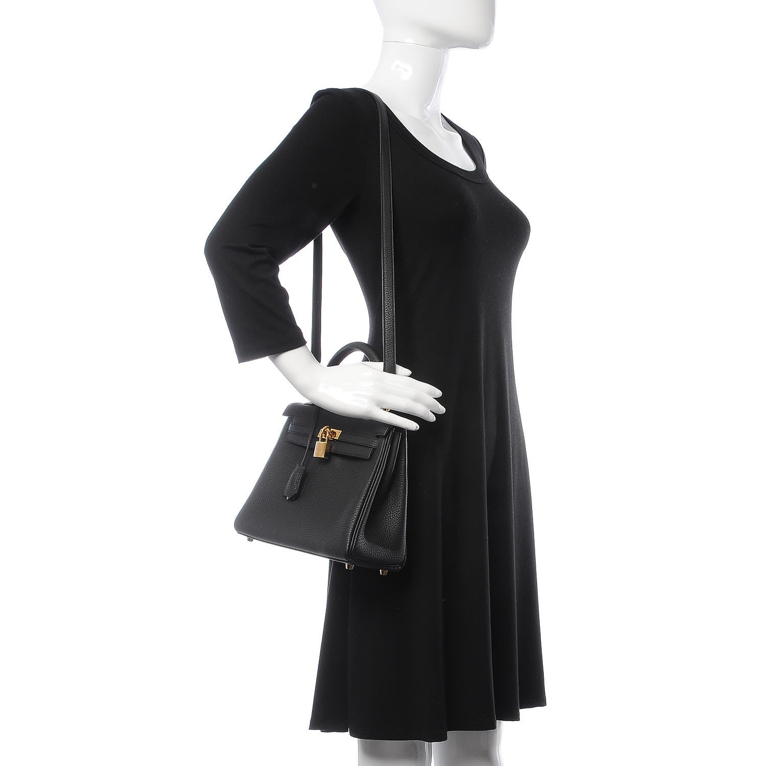Hermes Togo Kelly Retourne 25 Black 2 of 64