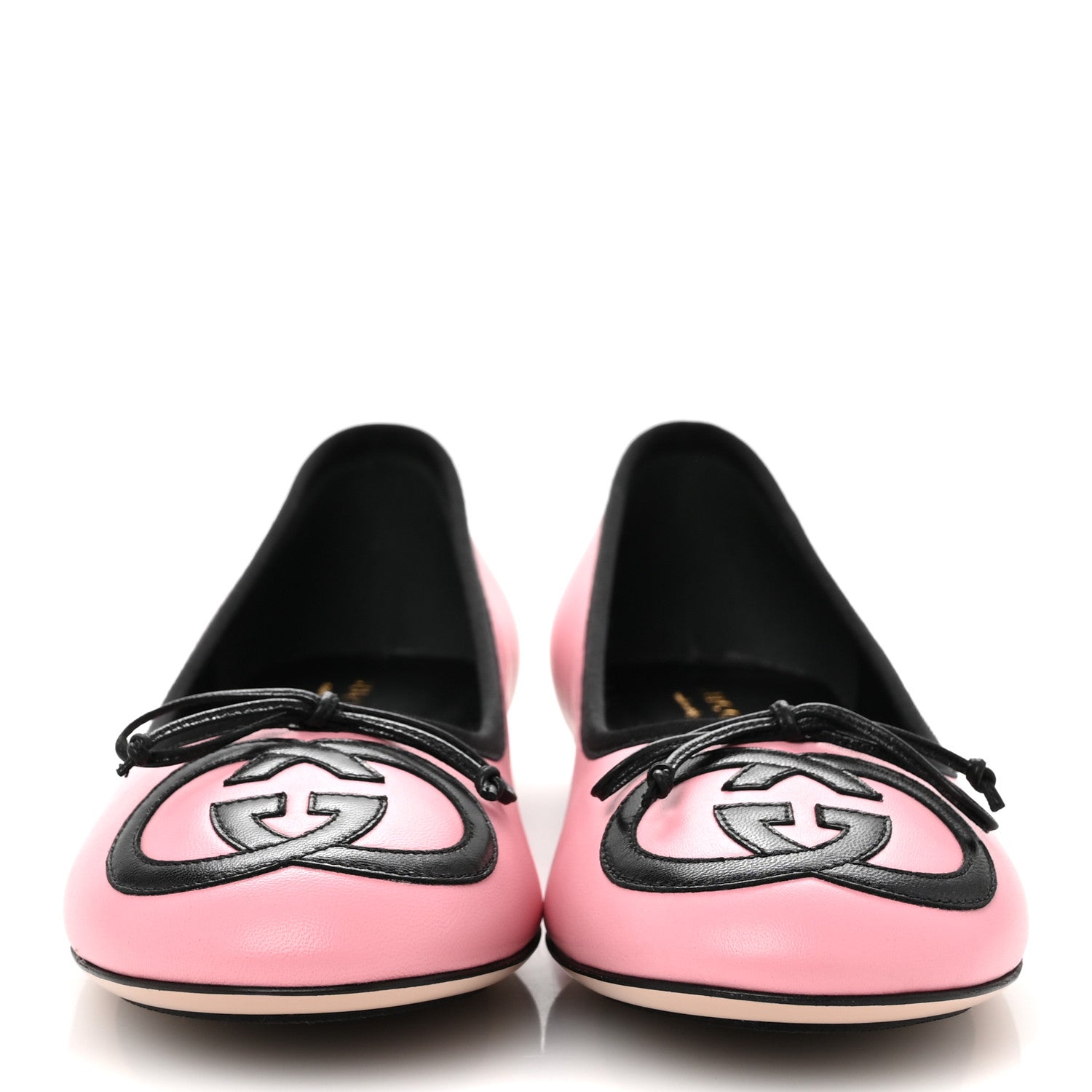 Gucci Malaga Kid Jarret Ballet Flats 38 Pink Black 3 of 11
