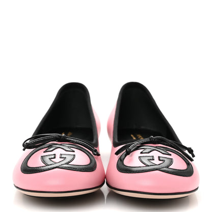 Gucci Malaga Kid Jarret Ballet Flats 38 Pink Black 3 of 11