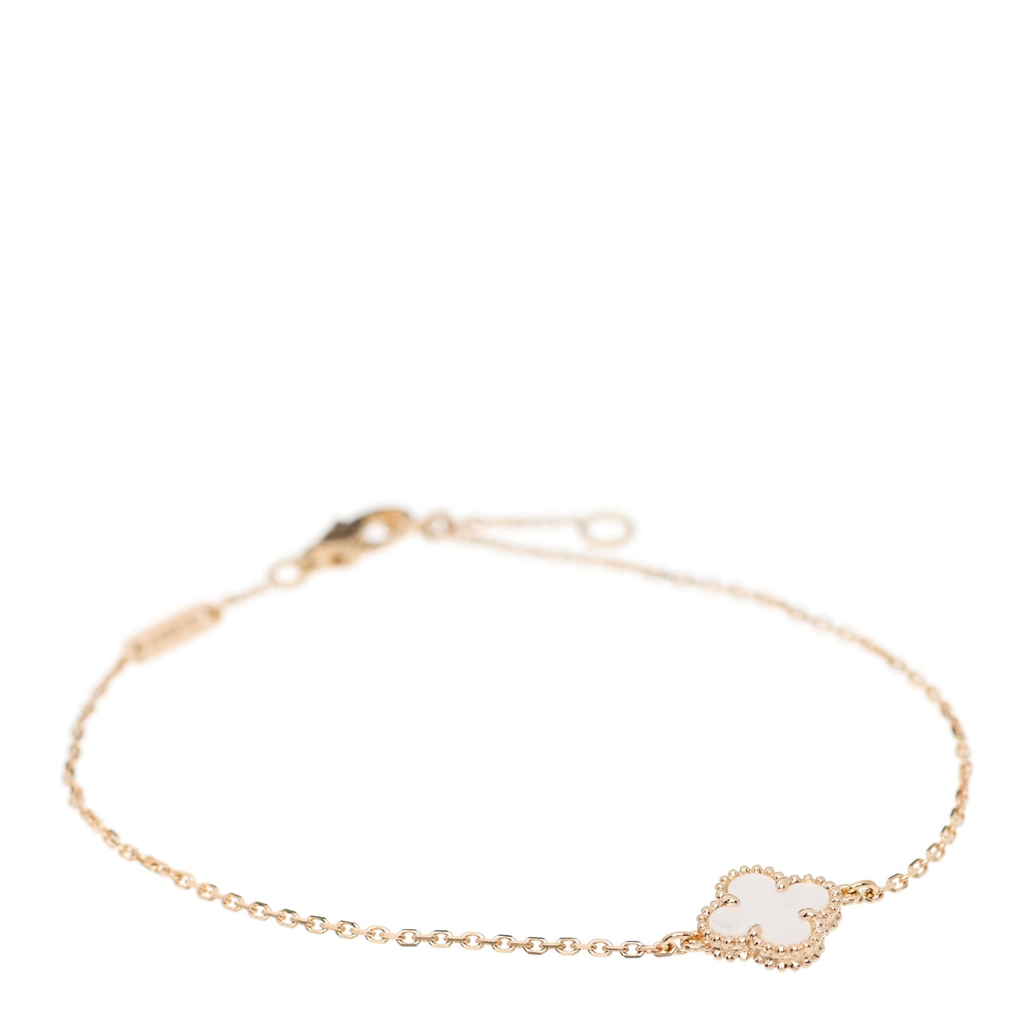 18K Yellow Gold Mother of Pearl Sweet Alhambra Bracelet