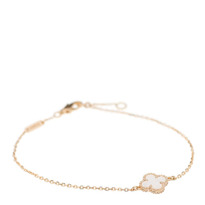 Van Cleef & Arpels 18K Yellow Gold Mother of Pearl Sweet Alhambra Bracelet 1 of 5
