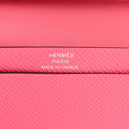 Hermes Epsom Mini Bearn Wallet Rose Azalee 6 of 8