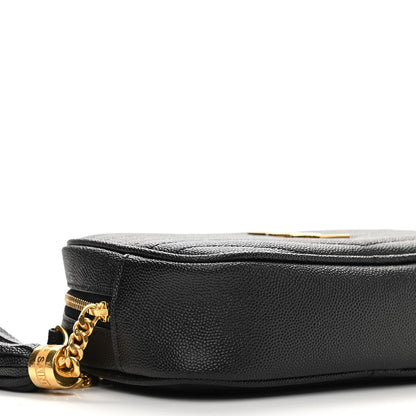 Saint Laurent Grain De Poudre Matelasse Monogram Mini Lou Camera Bag Black 5 of 10