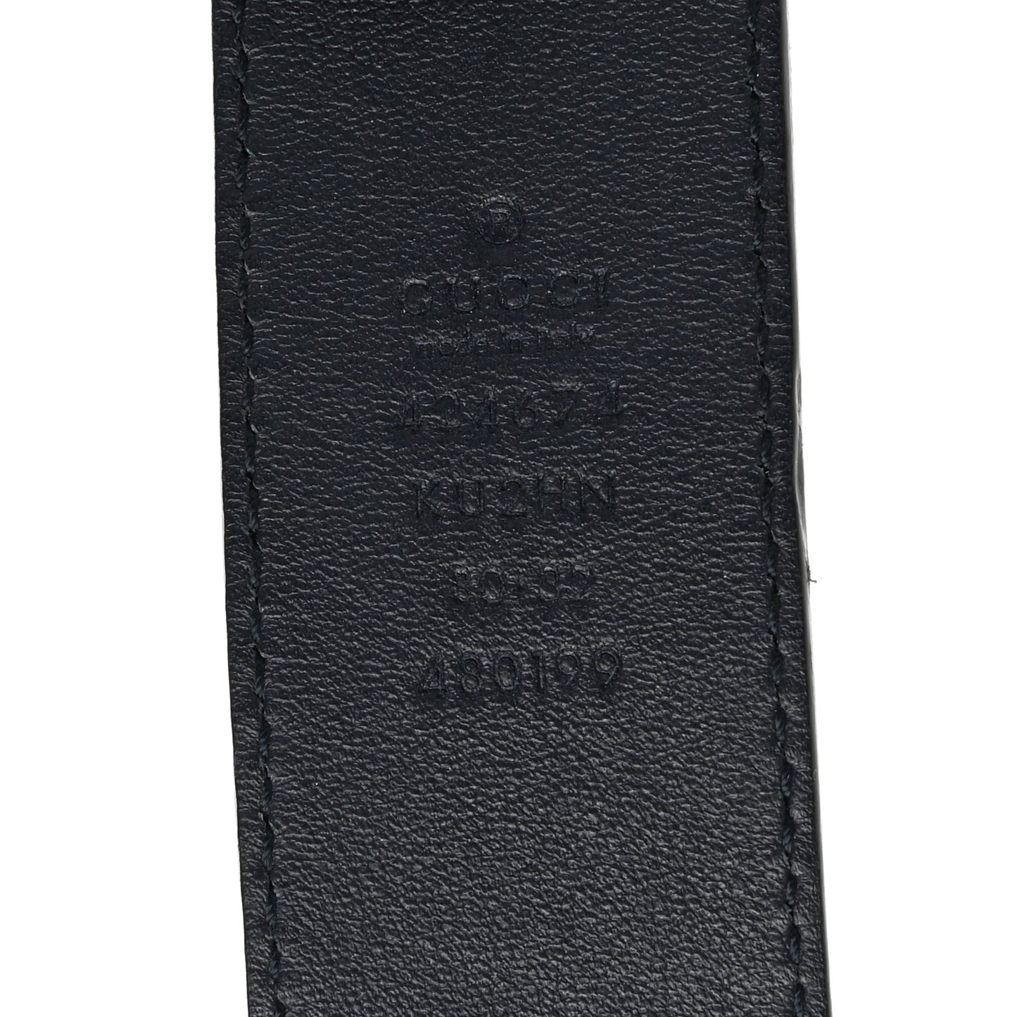 GG Supreme Monogram Blooms Plaque Belt 80 32 Blue