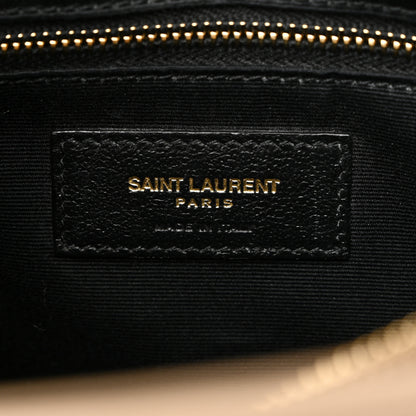 Saint Laurent Calfskin Y Quilted Monogram Medium Loulou Chain Satchel Nude Powder 6 of 10