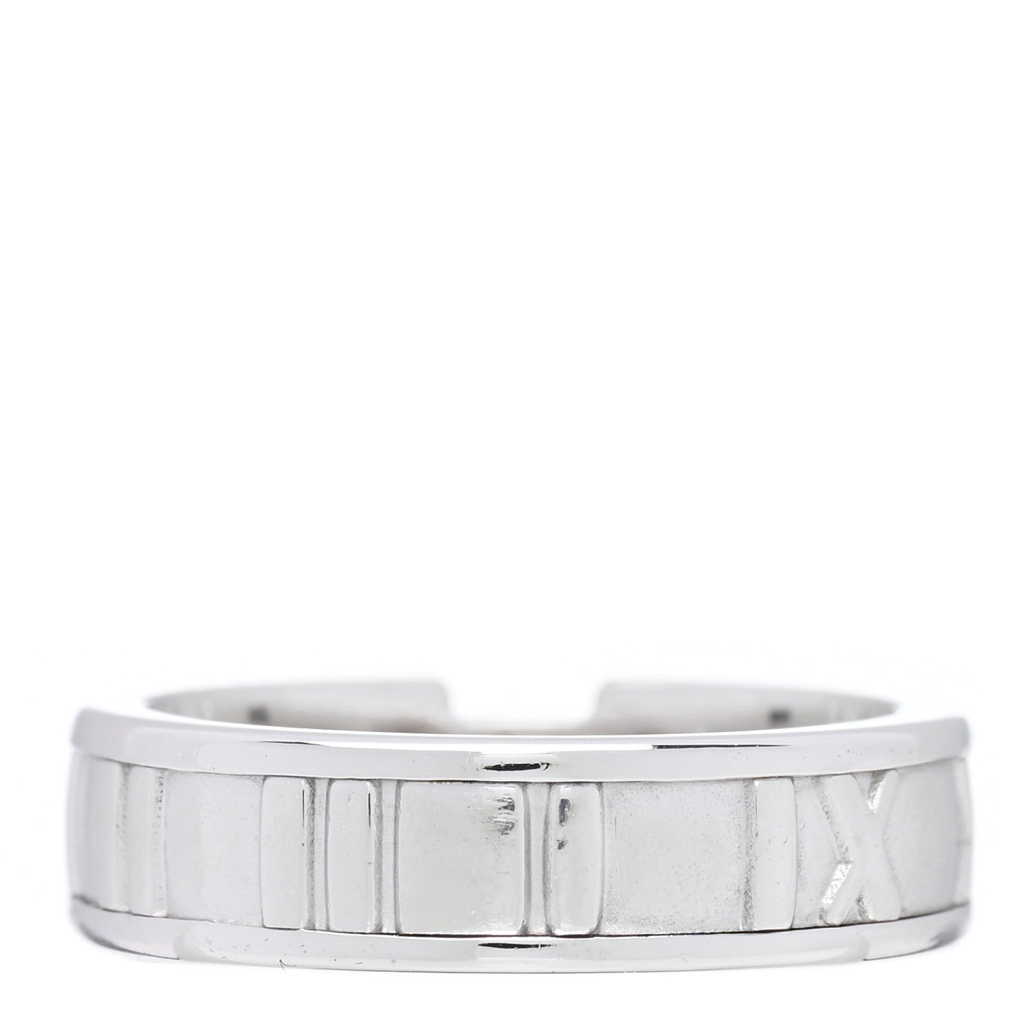 Tiffany 18K White Gold Diamond Atlas Ring 52 6 3 of 5