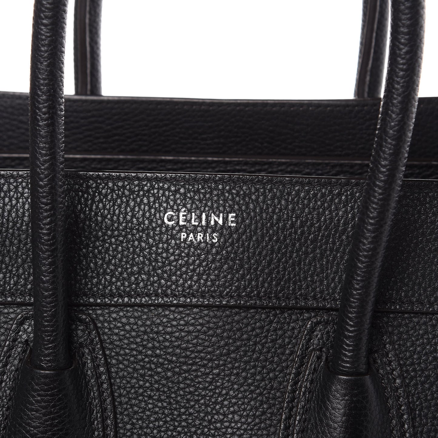 Drummed Calfskin Micro Luggage Black