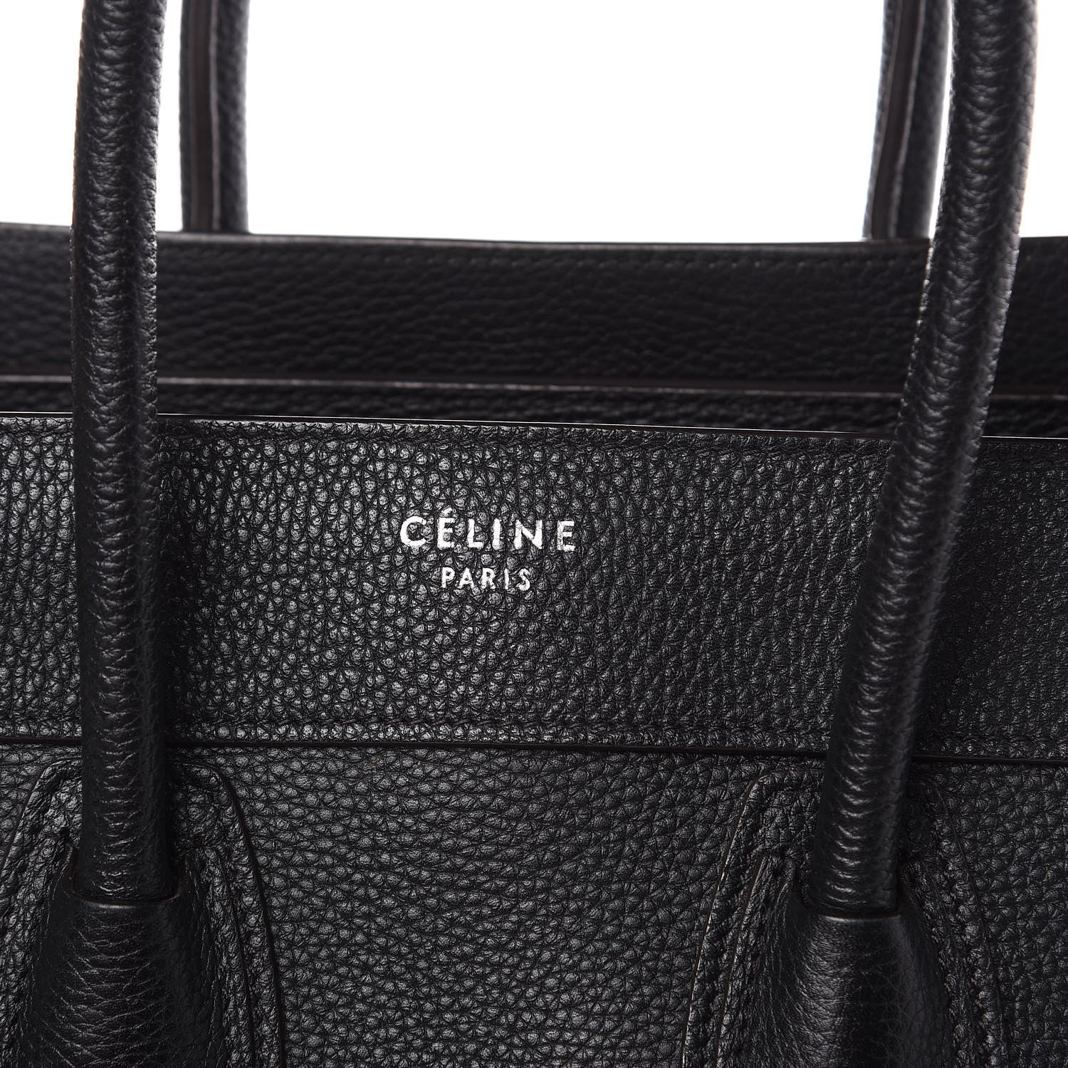 Celine Drummed Calfskin Micro Luggage Black 13 of 16