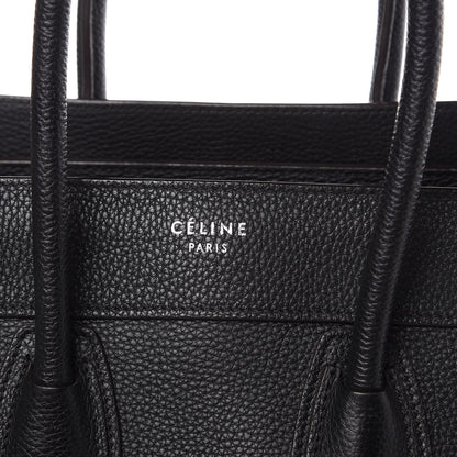Celine Drummed Calfskin Micro Luggage Black 13 of 16