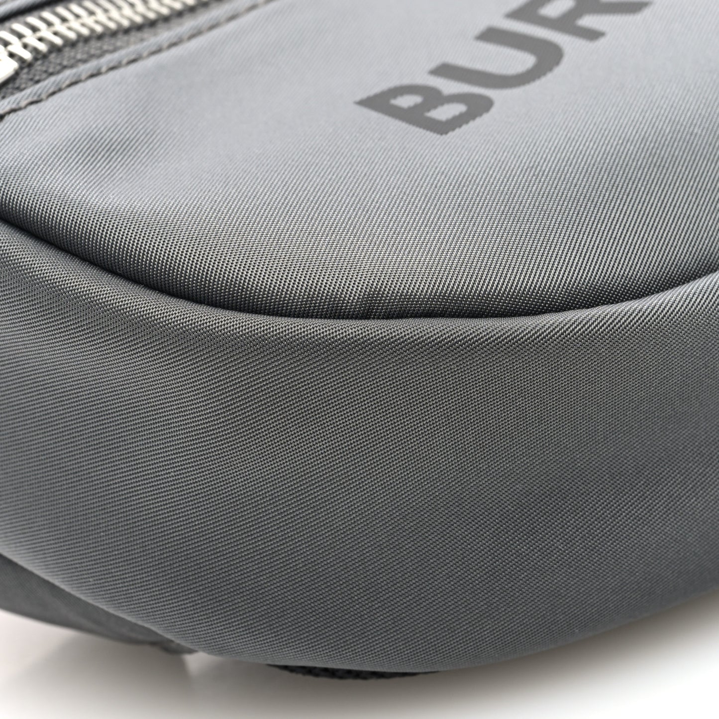 Econyl Logo Print Small Cannon Bum Bag Charcoal Grey