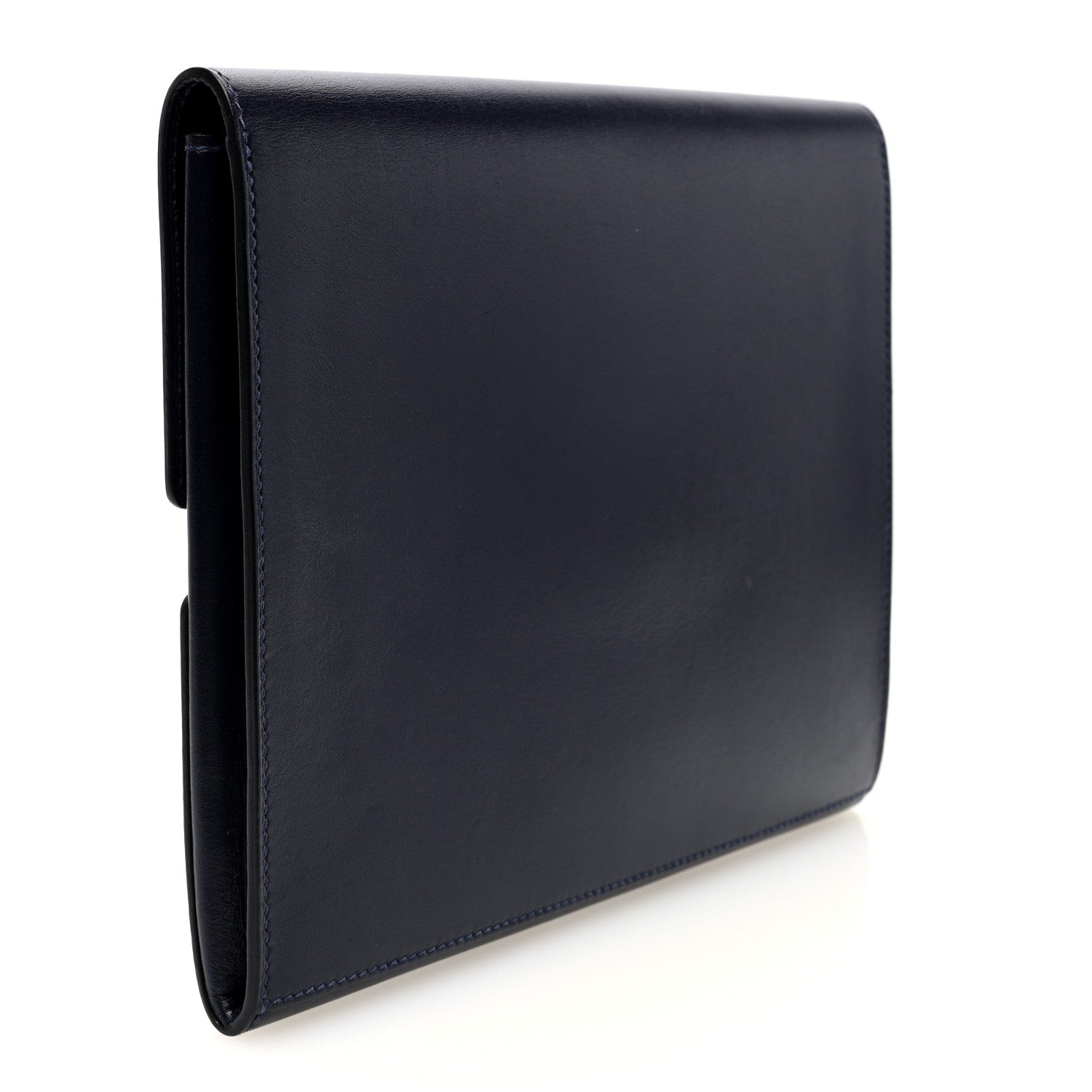 Hermes Villandry Calfskin  Cinhetic Clutch  Bleu Nuit 3 of 7