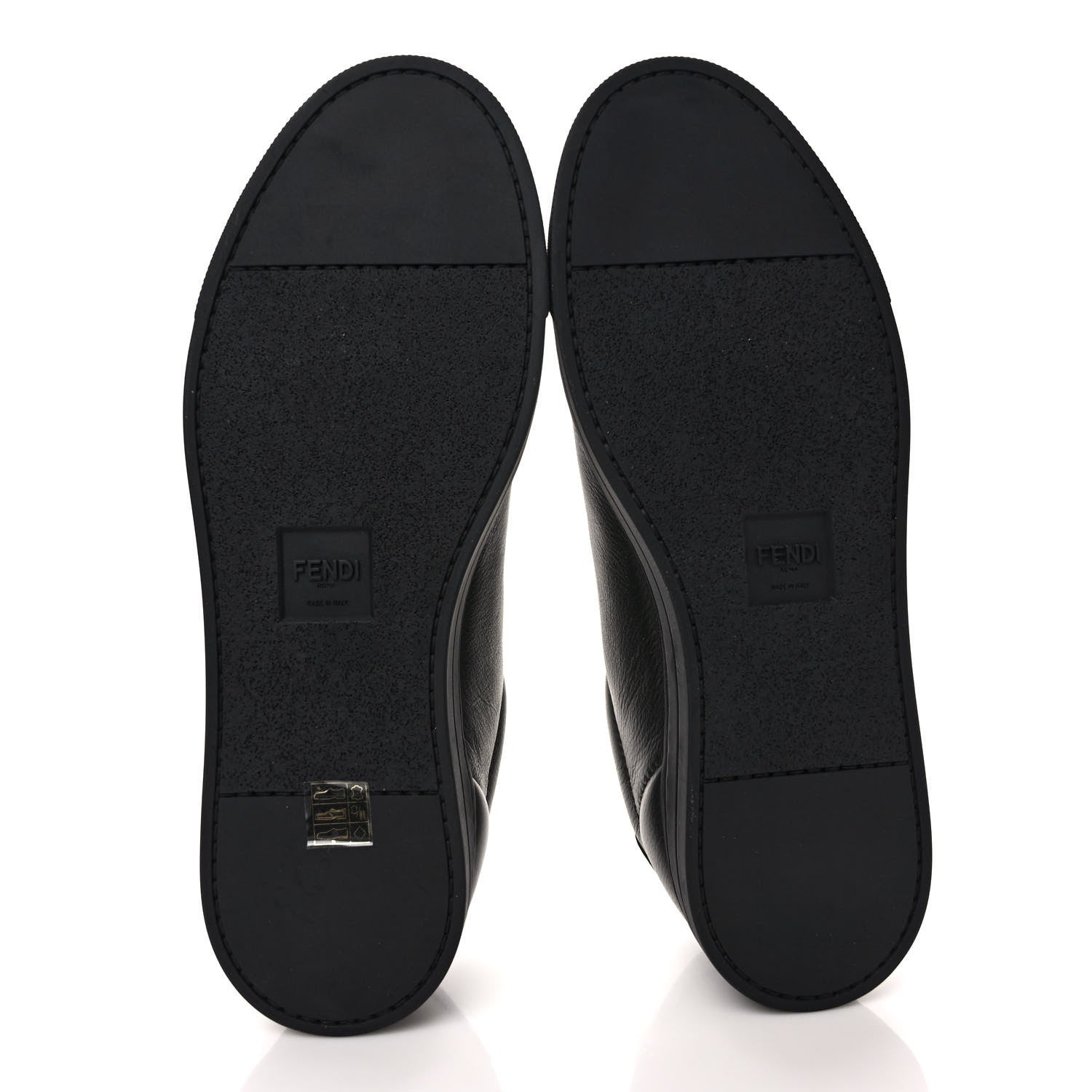 Fendi Vitello Karligraphy Embossed Low Top Sneakers 8 Black 5 of 8