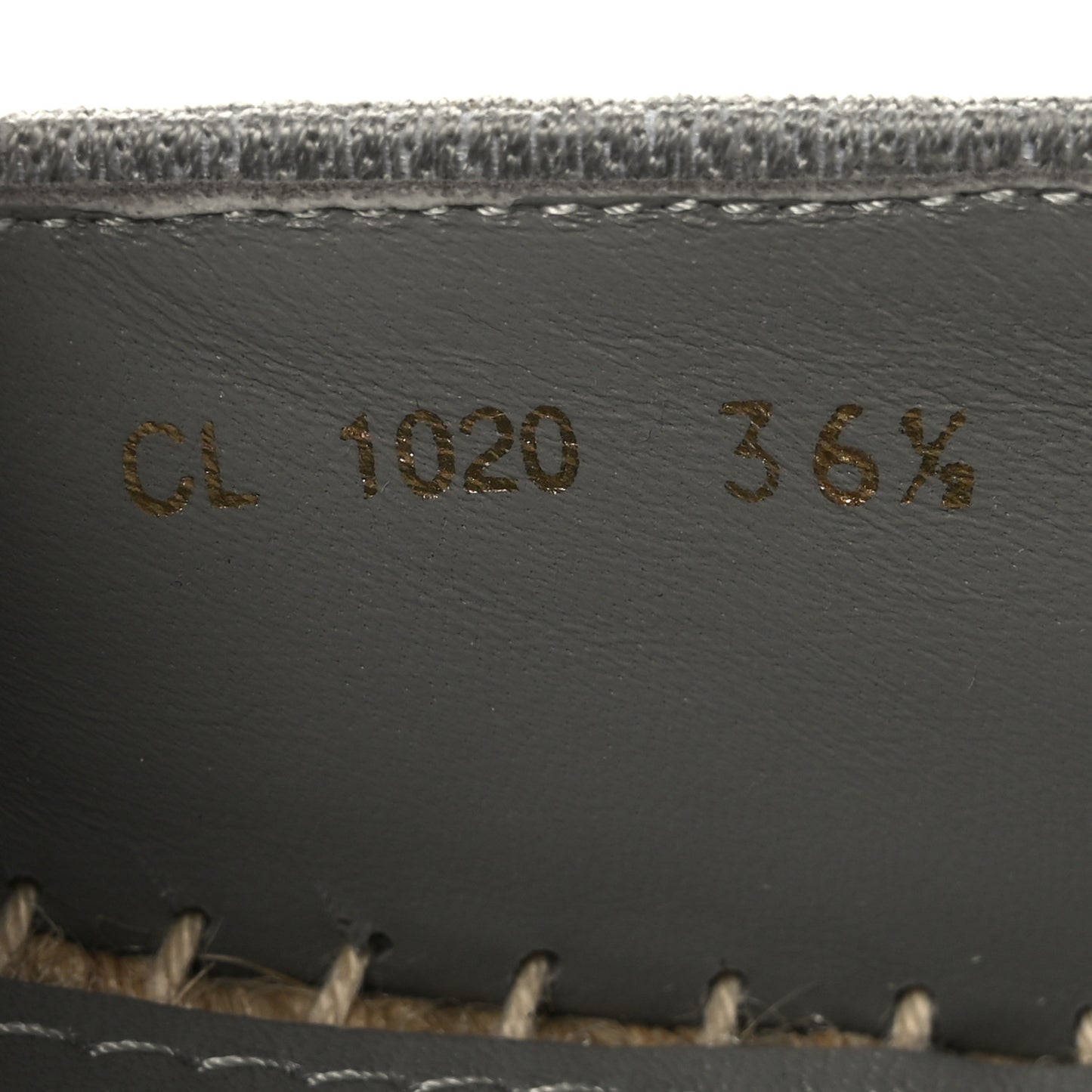 Oblique Embroidered Granville 15mm Espadrilles 36.5 Grey Stone