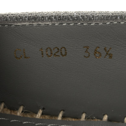 Christian Dior Oblique Embroidered Granville 15mm Espadrilles 36.5 Grey Stone 6 of 8
