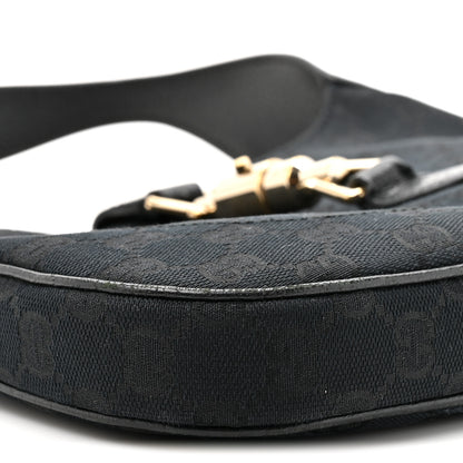 Gucci Monogram Small Jackie O Hobo Black 10 of 14
