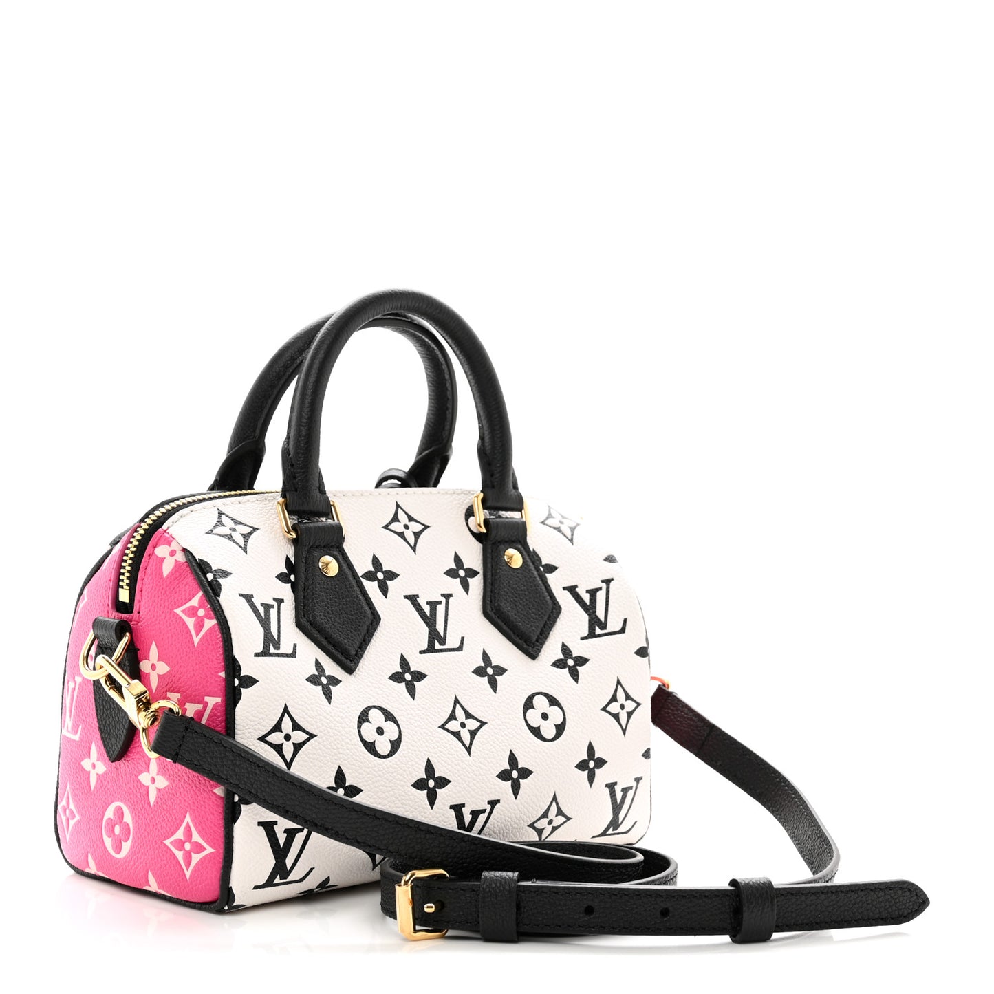 Empreinte Monogram Spring in the City Speedy Bandouliere 20 Black White Pink