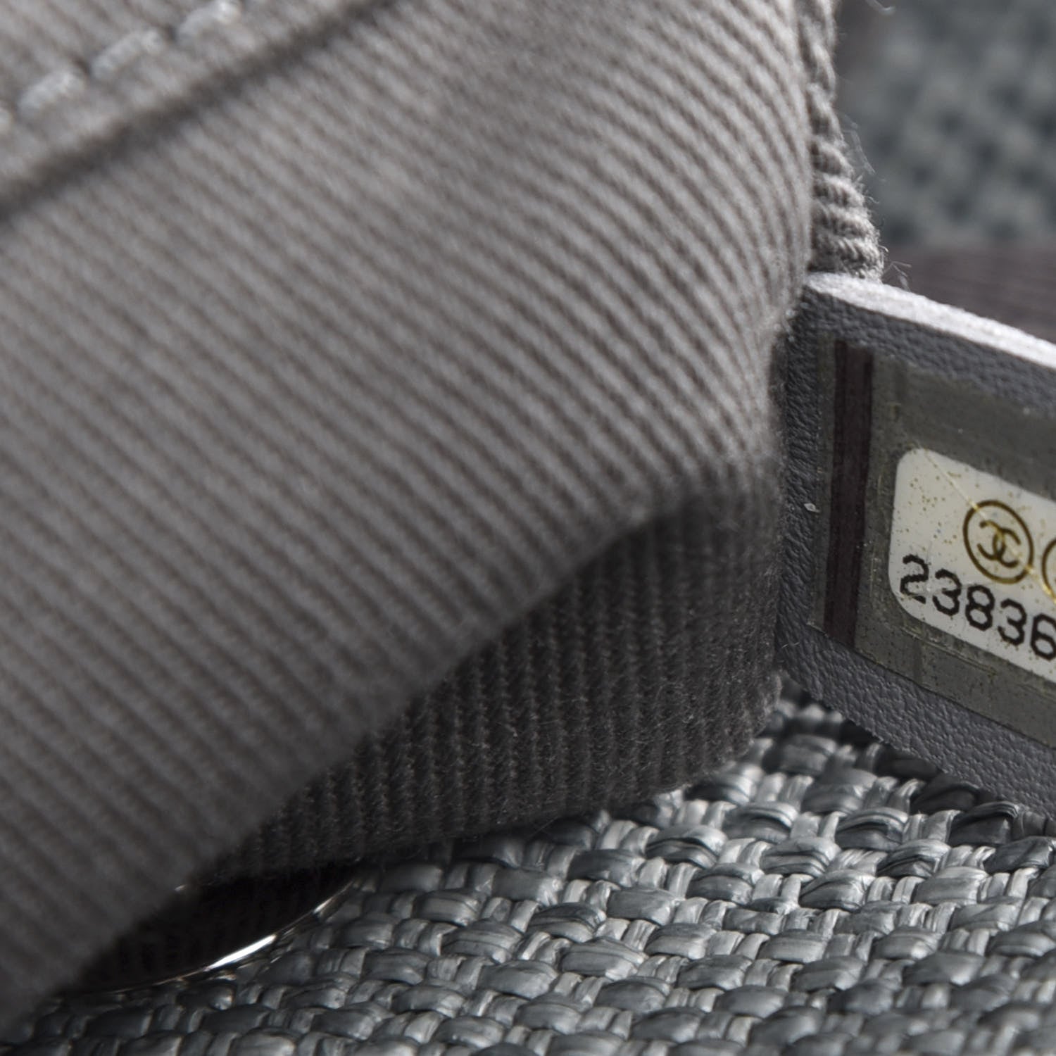 Chanel Woven Straw Raffia Medium Deauville Tote Grey 9 of 10