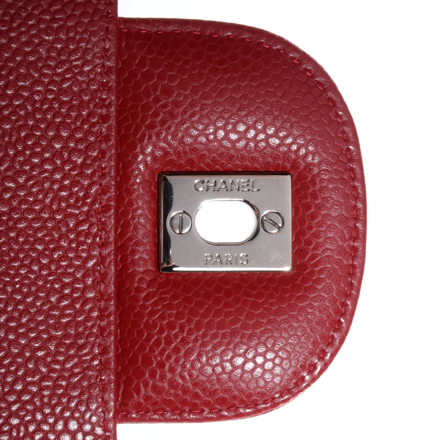 Caviar Maxi Single Flap Red