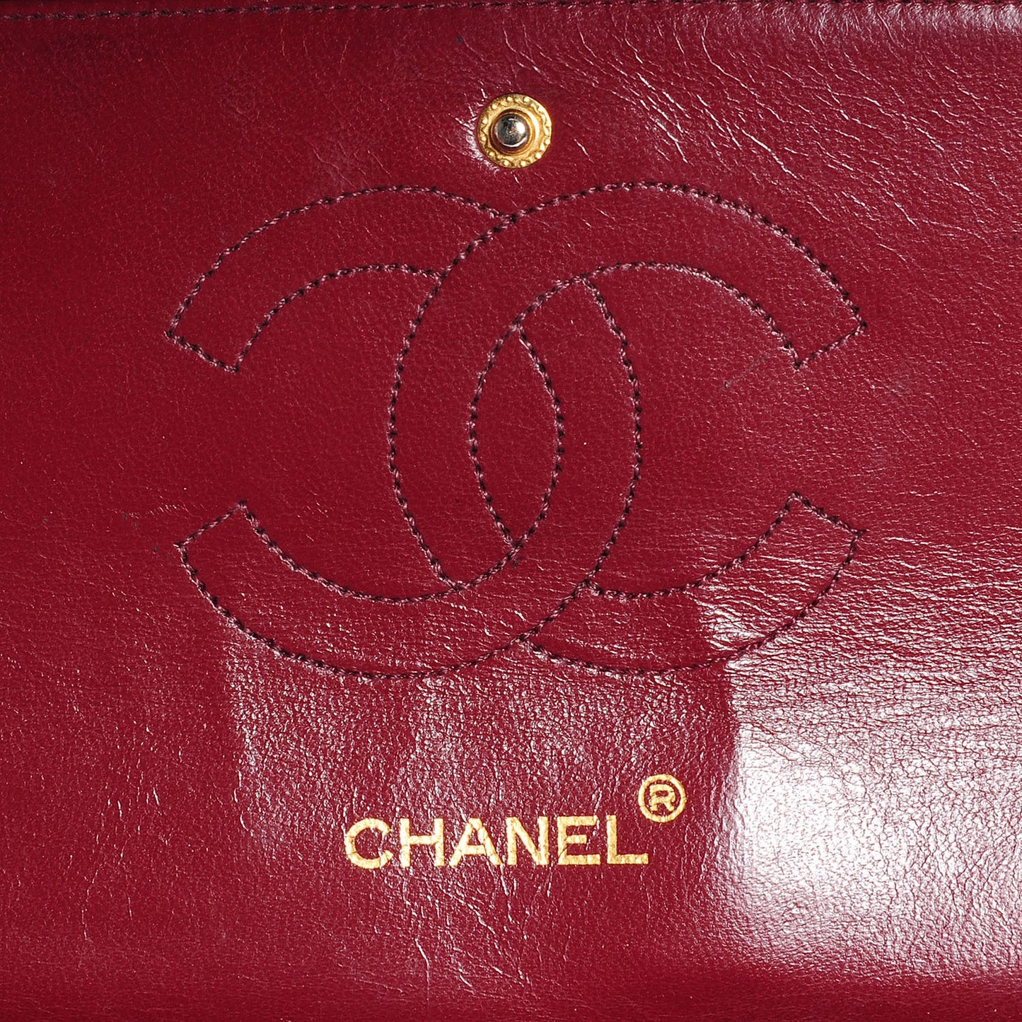 Lambskin Medium Double Flap Black