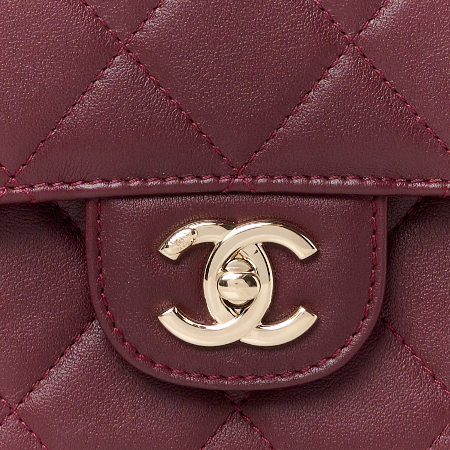 Chanel Calfskin Quilted Coco Lady Flap Burgundy 9 of 12