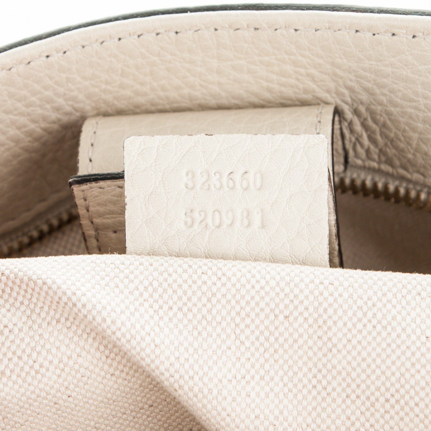 Gucci Pebbled Calfskin Medium Bamboo Shopper Tote Off White 7 of 7
