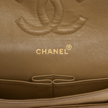 Chanel Lambskin Quilted Medium Double Flap Beige 6 of 19