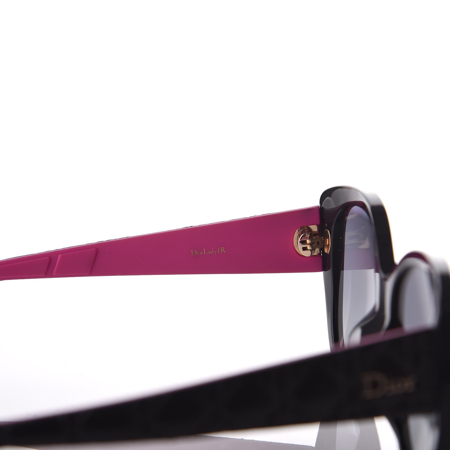 Christian Dior Lambskin Cannage Dior Lady 1R Sunglasses Black Fuchsia 7 of 8
