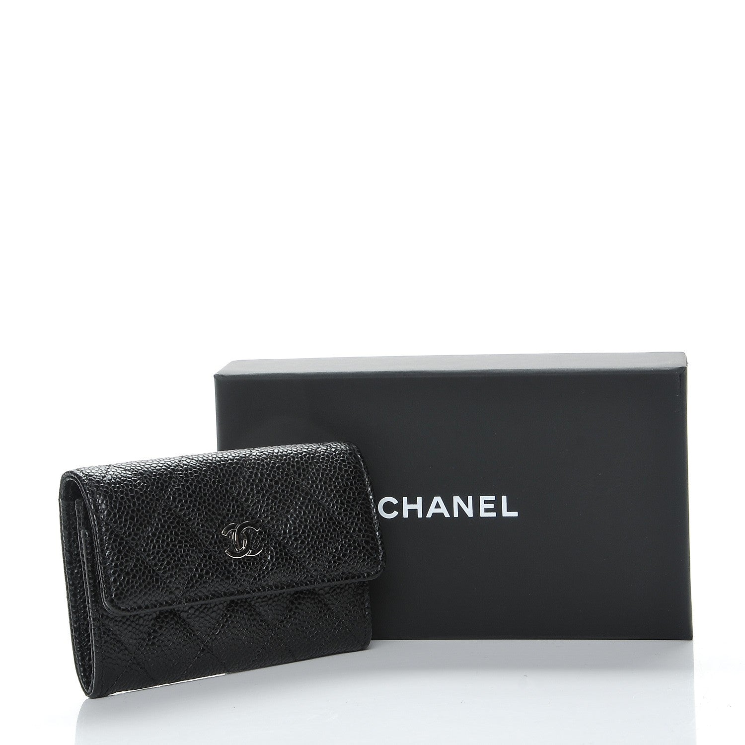Chanel Caviar Quilted Flap Card Holder Black 9 of 9