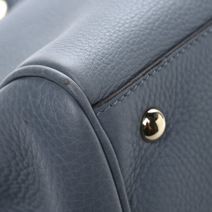 Gucci Pebbled Calfskin Medium Bamboo Shopper Tote Light Blue 12 of 13