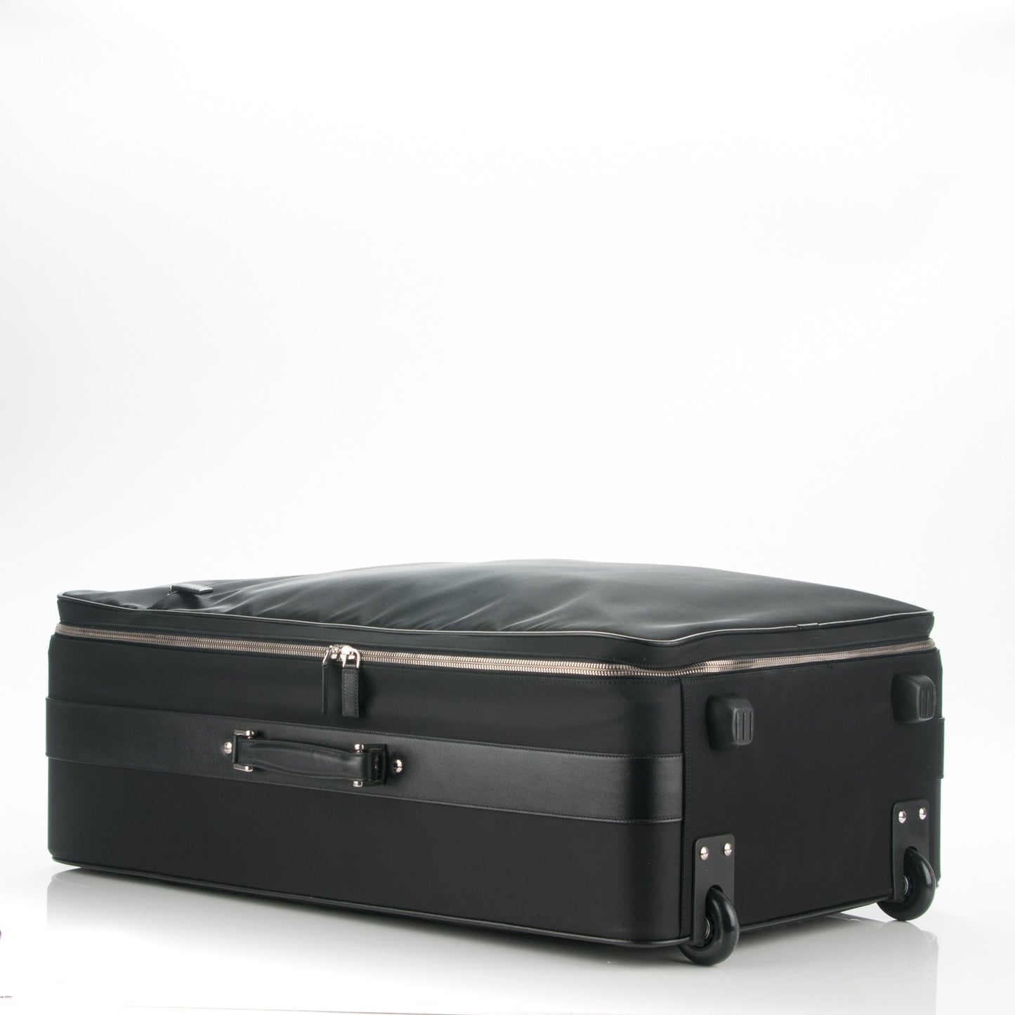 Tessuto Saffiano Trolley Luggage Nero Black