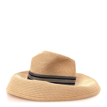 Christian Dior Straw Brim Hat 57 Natural 5 of 8
