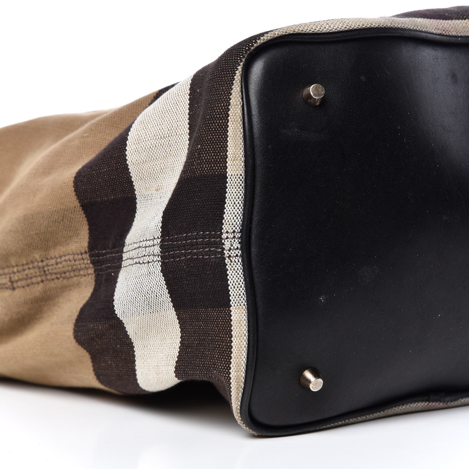 Burberry Canvas Mega Check Medium Ashby Hobo Black 23 of 32