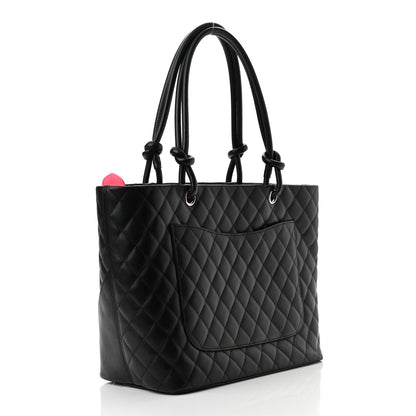 Chanel Calfskin Quilted Large Cambon Tote Black 3 of 11