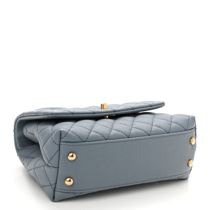 Chanel Caviar Quilted Mini Coco Handle Flap Light Blue 4 of 11