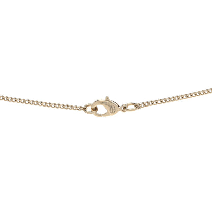 Chanel Crystal Pearl CC Lace Camellia Necklace Gold 3 of 3